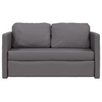 Slaapbank vloermodel 2-in-1 112x174x55 cm kunstleer grijs - thumbnail