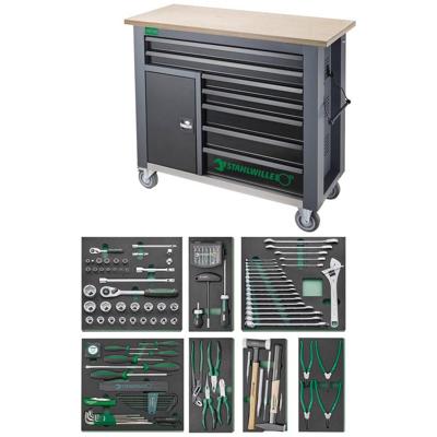 Stahlwille 98830194 Mobiele werkbank incl. 161-delig Premium-gereedschapsassortiment 7 lades (b x h x d) 1150 x 1045 x 500 mm