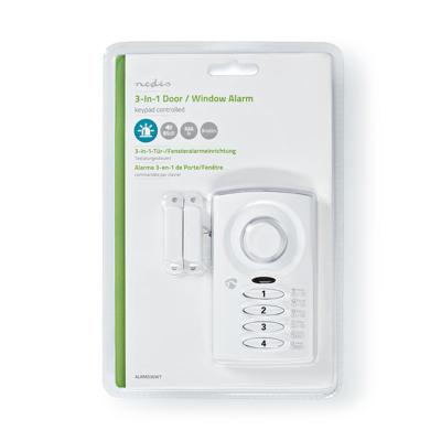 Nedis Deurstop-Raamalarm | 3x AAA/LR03 | Wit | 1 stuks - ALRMD30WT ALRMD30WT