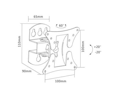 Reflecta FLEXO TV-beugel 33,0 cm (13) - 68,6 cm (27) Zwenkbaar Reflecta FLEXO TV-beugel 33,0 cm (13) - 68,6 cm (27) Zwenkbaar