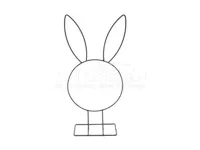 Paasdecoratie Haas Metaal Zwart 48cm - thumbnail