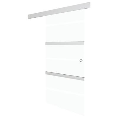 Schuifdeur met zachte stops 90x205 cm ESG-glas en aluminium