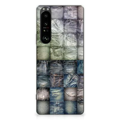 Silicone Back Cover Sony Xperia 1 III Spijkerbroeken Silicone Back Cover Sony Xperia 1 III Spijkerbroeken