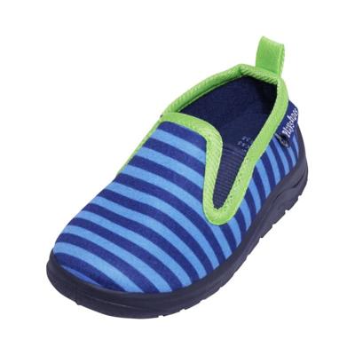 Playshoes pantoffels Streep Blauw Groen-28-29 Playshoes pantoffels Streep Blauw Groen-28-29