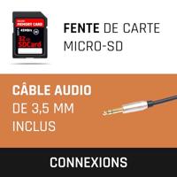 Lenco bmc-090bk bluetooth karaoke microfoon met speaker en verlichting zwart - thumbnail