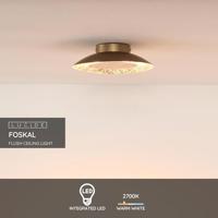 Lucide FOSKAL - Plafonnière - Ø 21,5 cm - LED - 1x6W 2700K - Messing - thumbnail