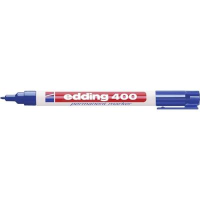 Edding Permanentmarker 4-400-1-1003 Permanent marker Blauw Watervast: Ja