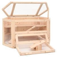 VidaXL Hamsterkooi 80x40x43 cm massief vurenhout - thumbnail