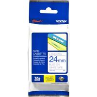 Brother TZE-253 labelprinter-tape Blauw op wit - thumbnail