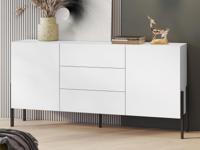 Dressoir JUKAMI 2 deuren 3 lades 180 cm wit - thumbnail