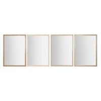 Wandspiegel Home ESPRIT Wit Bruin Beige Grijs 66 x 2 x 92 cm (4 Stuks) - thumbnail