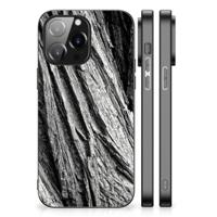 Houten Print Telefoonhoesje iPhone 14 Pro Max Boomschors Grijs - thumbnail