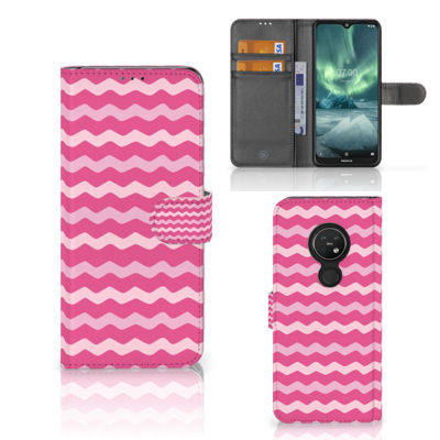 Nokia 7.2 | Nokia 6.2 | Telefoon Hoesje | Waves Pink