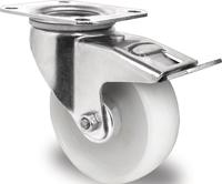 Promat/Tecwerk Zwenkwiel | Wiel-Ø 125 mm | draagvermogen 250 kg | met totale rem van polyamide | 105x80mm - 3000276067 - thumbnail