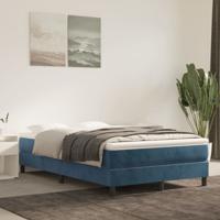 Boxspring bed 120x200 cm fluweel donkerblauw - thumbnail