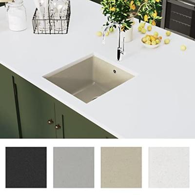 VidaXL Gootsteen enkele bak graniet beige