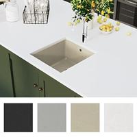 VidaXL Gootsteen enkele bak graniet beige - thumbnail