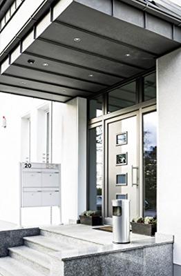 Durable Combi-asbak | d.250xH630mm zilver | staalplaat | 1 stuk - 333223 333223 - thumbnail