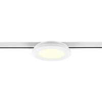 LED Railverlichting - Plafondlamp - Plafondverlichting - Trion Dual Camy - 2 Fase - 9W - Warm Wit 3000K - Dimbaar - Rond - Mat Wit - Kunststof - thumbnail