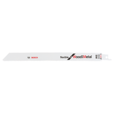 Bosch Accessories 2608657559 Reciprozaagblad S 1122 HF, Flexible for Wood and Metal, verpakking van 25 stuks Zaagbladlengte 225 mm 25 stuk(s)