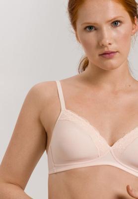 Hanro Dames Lingerie Cotton Lace spacer bh zonder beugel roze 072432