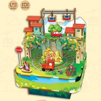 PlayfulMario Bergreis - Mountain City Travel met muziek Houten Modelbouw Creatief & Educatief - thumbnail