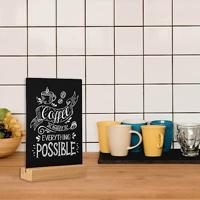 Krijtbord Europel houten voet A5 staand - thumbnail