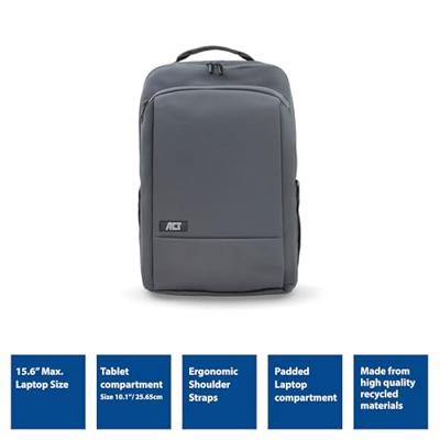 ACT AC8560 rugzak Casual rugzak Grijs Polyethyleentereftalaat (PET)