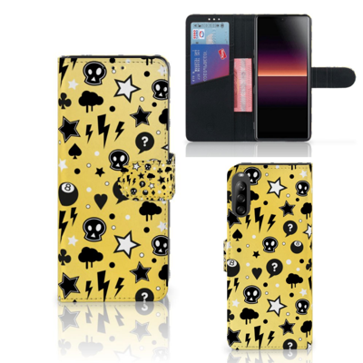 Telefoonhoesje met Naam Sony Xperia L4 Punk Geel Telefoonhoesje met Naam Sony Xperia L4 Punk Geel