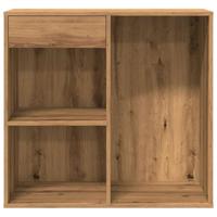 Cosmeticakast 80x40x75 cm bewerkt hout artisanaal eikenkleur - thumbnail