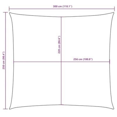 VidaXL Zonnescherm rechthoekig 2,5x3 m oxford stof wit - thumbnail