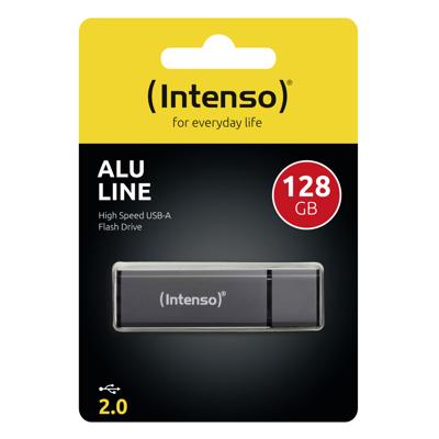Intenso Alu Line USB-stick 128 GB Antraciet 3521495 USB-A 2.0