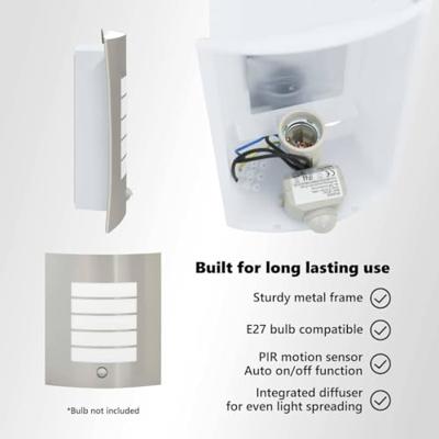 VidaXL Buiten wandlamp 2 pcs zilver 23.5 x 9 x 26 cm
