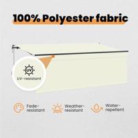 VidaXL Inklapbaar zonnescherm crème 350 x 200 cm - thumbnail