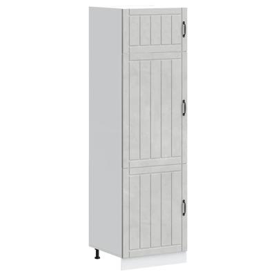 Keukenkast Lucca bewerkt hout betongrijs