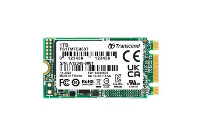 Transcend MTE460T-I 1 TB NVMe/PCIe M.2 SSD 2242 harde schijf PCIe NVMe 3.0 x2 Industrial TS1TMTE460T-I Transcend MTE460T-I 1 TB NVMe/PCIe M.2 SSD 2242 harde schijf PCIe NVMe 3.0 x2 Industrial TS1TMTE460T-I