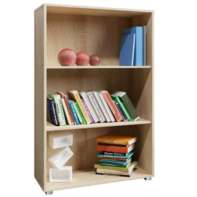 Boekenkast Vela Eikenhout met 3 opbergvakken