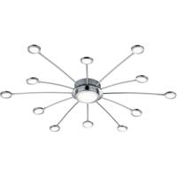 LED Plafondlamp 30W - Dimbaar - Aanpasbare Kleur met Afstandsbediening - Mat Chroom - thumbnail