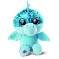 Nici glubschis pluchen knuffel draak blauw jet-jet, 15cm - thumbnail
