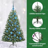 VidaXL Kunstmatige inklapbare kerstboom groen 120 cm pvc en metaal - thumbnail