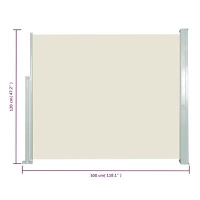 Windscherm uittrekbaar 120x300 cm crme Windscherm uittrekbaar 120x300 cm crme