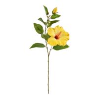 Hibiscus tak 65cm - geel - thumbnail