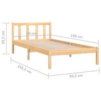 Bedframe massief grenenhout 90x190 cm UK Single - thumbnail