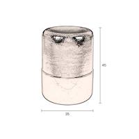 Dutchbone Bijzettafel 'Cave' IJzer en glas, 35cm, kleur Groen - thumbnail