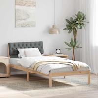 Bedframe Bruin en donkergrijs 90 x 200 cm Massief grenenhout - thumbnail