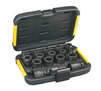 DeWalt Accessoires Doppenset 17-delig (6,8,10,11,12,13,14,16,17,18,19,20,21,22,24,27mm & 1/4" naar 1/2" Adapter) - DT7506-QZ - thumbnail