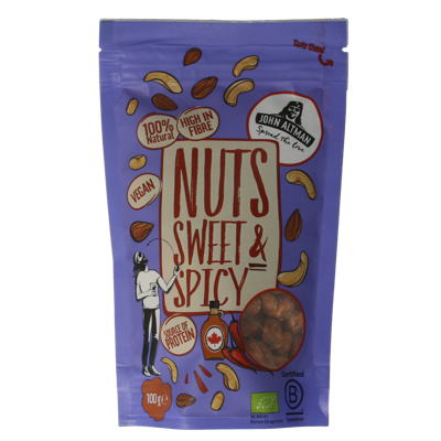 John Altman Mixed nuts sweet & spicy bio 100 Gram John Altman Mixed nuts sweet & spicy bio 100 Gram