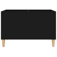 Platenkast 74,5x38x48 cm bewerkt hout zwart - thumbnail