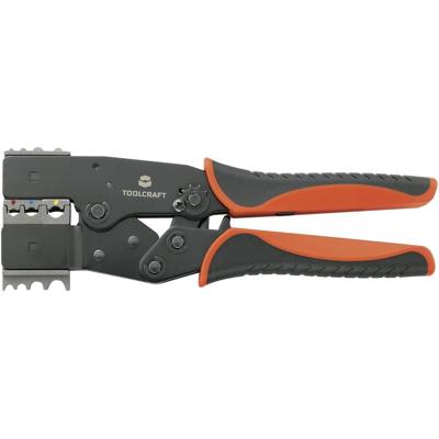 TOOLCRAFT 2-i-1 818644 Krimptang Geïsoleerde platte stekkers, Kabelschoenen, Doorverbinders TOOLCRAFT 2-i-1 818644 Krimptang Geïsoleerde platte stekkers, Kabelschoenen, Doorverbinders