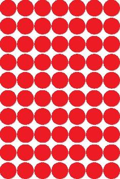 Apli ronde etiketten in etui diameter 19 mm, rood, 560 stuks, 70 per blad